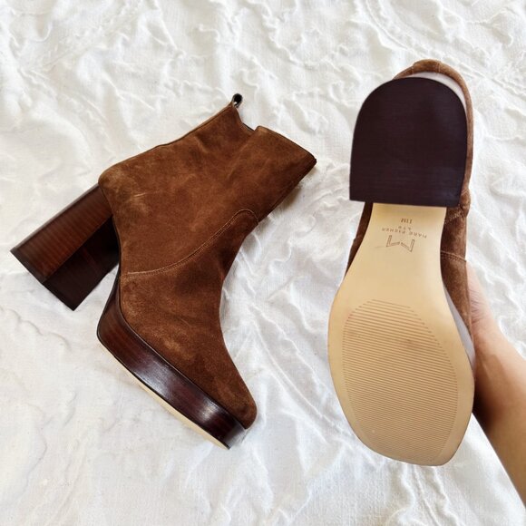 Marc Fisher Marysa Block Heel Platform Bootie Size 11 - Picture 8 of 9